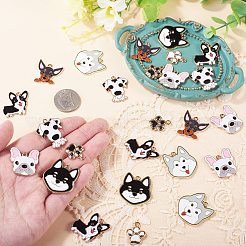 32pcs 8 styles de pendentifs en émail en alliage&nbsp;ENAM-TA0004-18