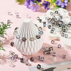 100 pièces de perles de verre galvanisées de 5 couleurs&nbsp;EGLA-TADJ0001-09