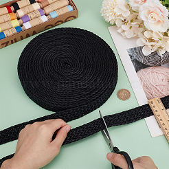 10 ярд плоского вощеного хлопкового плетеного шнура для изготовления ремней для сумок&nbsp;AJEW-WH0662-01B