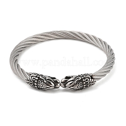 Мужские открытые браслеты-манжеты из нержавеющей стали Viking 304 BJEW-U001-06D-AS