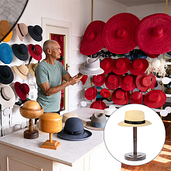 Вешалка для шляп в форме деревянного стебля в форме купола&nbsp;ODIS-WH0001-46A