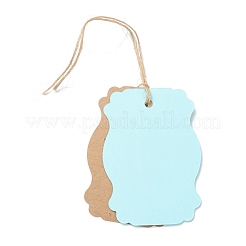 Бумажные двусторонние бирки DIY-F080-01B