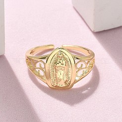 Латунь манжеты кольца RJEW-P149-01C-G