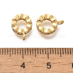 Плоская круглая стойка покрытие латунь микропаве кубический цирконий трубчатые дужки KK-H508-08G