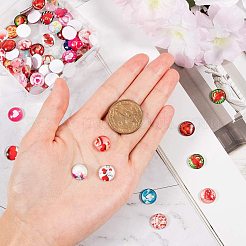 Flatback стеклянные кабошоны для поделок проектов GGLA-PH0005-12mm-06A