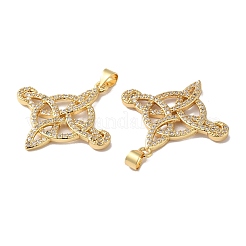 Подвески из кубического циркония с покрытием из латуни&nbsp;KK-O142-51G