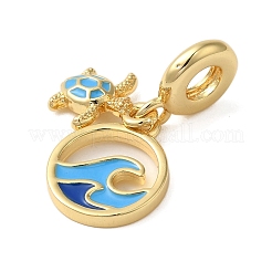 Стойка покрытие латунь глубокий небесно-голубой эмаль европейские подвески&nbsp;X-KK-P279-35G