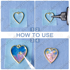 4 boîte de 4 styles de cabochons en aluminium&nbsp;MRMJ-SC0001-14