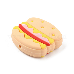 Perline in silicone ecologico per alimenti per hamburger&nbsp;LS-SIL-WH0012-034A