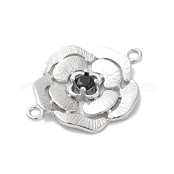 Ciondoli per connettori in vetro pavé in ottone&nbsp;KK-Z073-32P-02