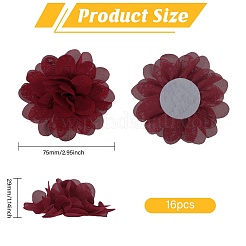 Chiffon Tüll 3d Blume&nbsp;DIY-WH0504-401A
