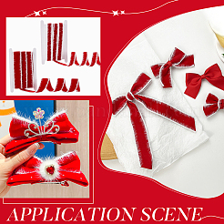 10 ярд 2-х видов красной бархатной ленты&nbsp;OCOR-WR0001-38B