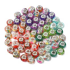 20 Stück 5 Farben transparentes Harz europäische Unterlegscheibe-Perlen&nbsp;RPDL-YW0001-13A
