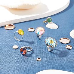 36 pz 9 impostazioni cabochon in acciaio inossidabile 304&nbsp;STAS-UN0025-64