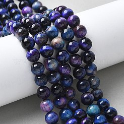 Природных тигровый глаз бисер нитей G-F561-8mm-B05