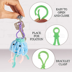 100 шт. 20 стиля непрозрачный однотонный пластиковый брелок в форме шарика с защелкой и защелкой&nbsp;KY-TA0001-58