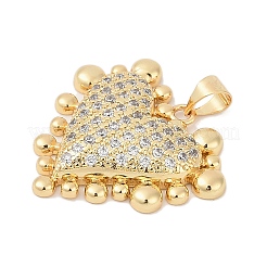 Pendentifs avec zircon cubiques à micro-pavés en laiton&nbsp;KK-A241-07G