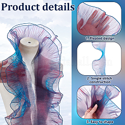 25 Yard (ca. {91} cm) Polyester-Organza-Rüschen-Plissee-Spitzenstoffborte&nbsp;OCOR-GA0002-93