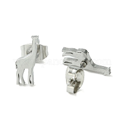Boucles d'oreilles à tige en acier inoxydable 304&nbsp;LS-EJEW-B041-04H-P
