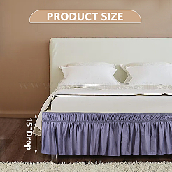 Jupes de lit ajustables en polyester&nbsp;AJEW-WH20022-10D-02