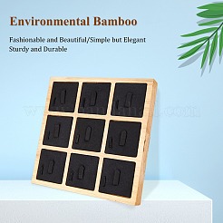 Présentoir à anneaux en bois à 9 fente&nbsp;RDIS-WH0001-05