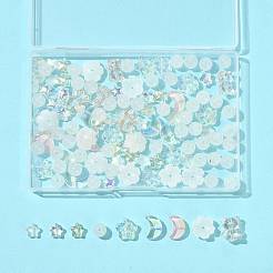 122шт. 8 стиля гальванических прозрачных стеклянных бусин&nbsp;EGLA-FS0001-51