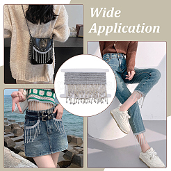 2м стеклянные бисерные ленты-кисточки&nbsp;OCOR-FG0002-80A