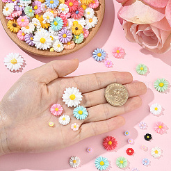 200шт 7 стиля непрозрачные кабошоны из смолы RESI-SP0001-31