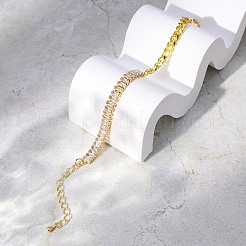 Латунная теннисная цепочка с фианитами&nbsp;GJ2432-2