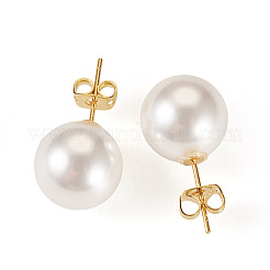 925 круглые серьги-гвоздики из стерлингового серебра&nbsp;EJEW-TAC00030-02