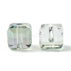 100шт прозрачные гальванические стеклянные бусины GLAA-K064-08A-HR01