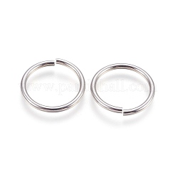 変色しにくい304ステンレス鋼の鋸切りオープン丸カン  ステンレス鋼色  12ゲージ  22x2mm  内径：17.5mm  130個/袋&nbsp;STAS-P212-25P-03