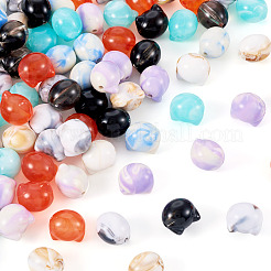 80 pz 4 colori perline acriliche bicolore&nbsp;TACR-TA0001-50B