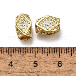 Латунь микропаве прозрачный кубический цирконий европейский бисер ZIRC-I070-045G