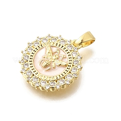Pendentifs en laiton zircon cubique clair&nbsp;KK-B187-01G-03A