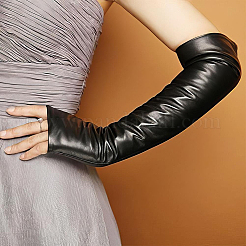 2 Paar lange fingerlose Handschuhe aus Polyester und PU-Leder in 2 Farben&nbsp;AJEW-CL0002-97