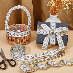 12.75 м полиэстеровая лента с узором в виде листьев OCOR-DC0001-28A