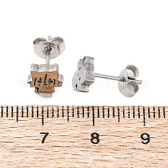 Серьги-гвоздики в форме котенка из нержавеющей стали 304&nbsp;X-EJEW-F227-08P