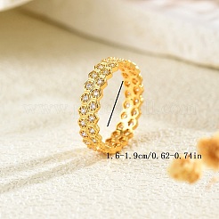 Bagues en laiton avec micro pavé de zircone cubique pour femmes&nbsp;QU5613-3