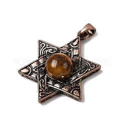 Подвески из натурального тигрового глаза «Звезда Давида»&nbsp;G-A297-06R-21