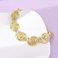 Латунь ссылка браслеты для женщин BJEW-H209-01C-G