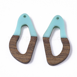 Pendentifs en bois de résine et de noyer&nbsp;RESI-S358-25D
