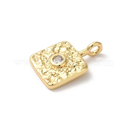 Ciondoli in ottone con zirconi chiari con placcatura a cremagliera&nbsp;KK-Z056-23G