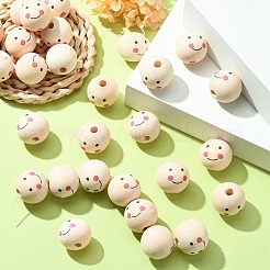 Природных шарики древесины&nbsp;WOOD-T019-13A