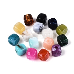 Perles acryliques opaques bicolores&nbsp;OACR-Q205-04