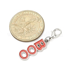 Подвесные украшения из эмалевого сплава со словом «бу»&nbsp;HJEW-JM04368