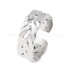 Перекрещивающиеся кольца для манжет из нержавеющей стали 304&nbsp;RJEW-G368-01P