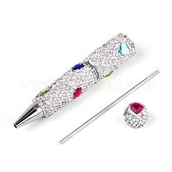 Шариковая ручка с рисунком в виде сердца из смолы и полимерной глины AJEW-T013-03G