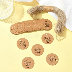 100 шт. крафт-бумага с надписью «спасибо» подарочные бирки CDIS-FS0001-24