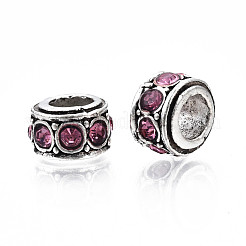 Legierung Rhinestone European Beads&nbsp;MPDL-Q212-001H-RS